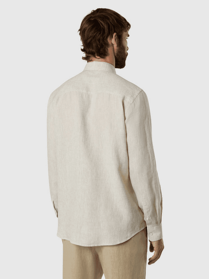 NORTH SAILS camicia in lino uomo beige - 3