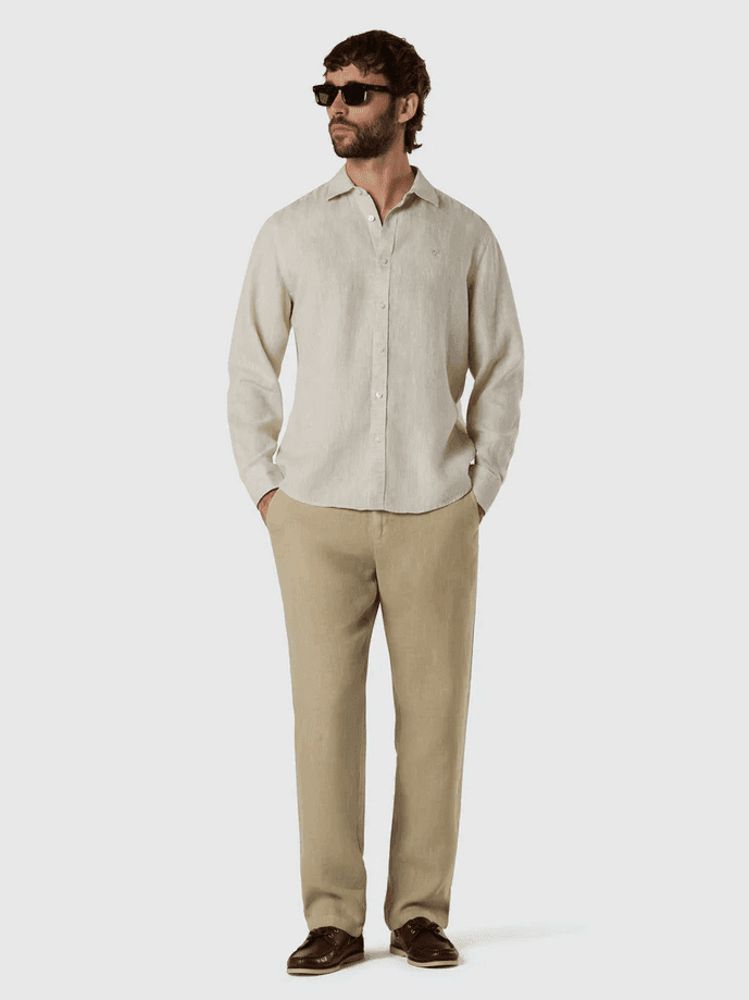 NORTH SAILS camicia in lino uomo beige - 4