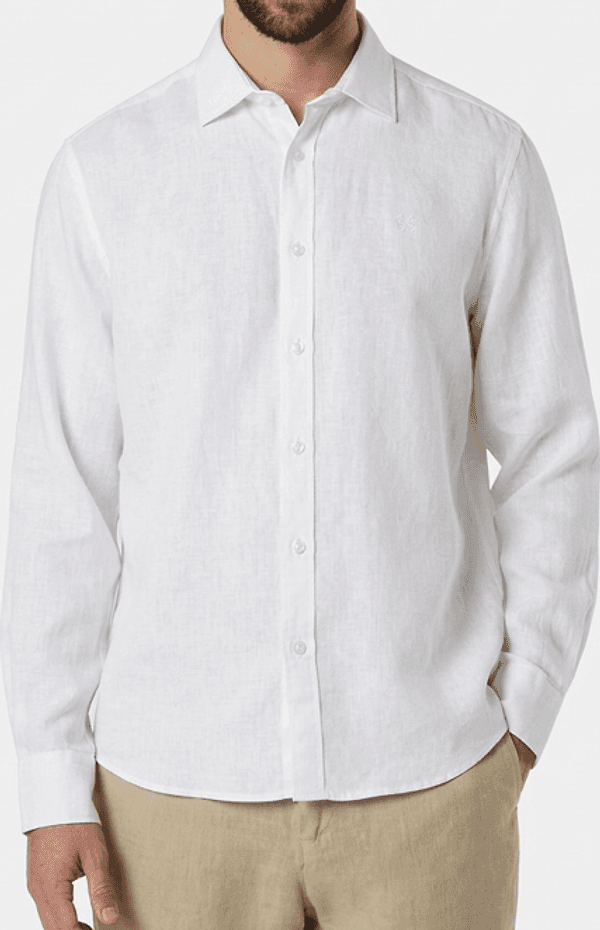 NORTH SAILS camicia in lino uomo bianco – OTHER