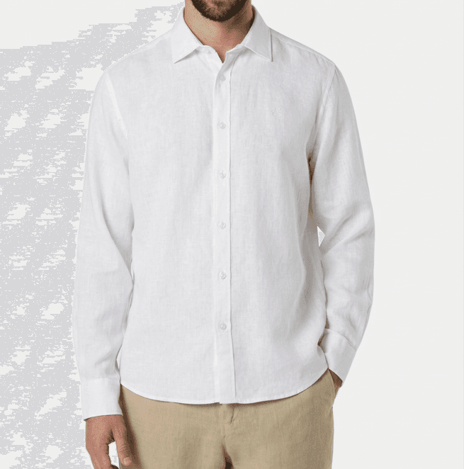 NORTH SAILS camicia in lino uomo bianco - 2