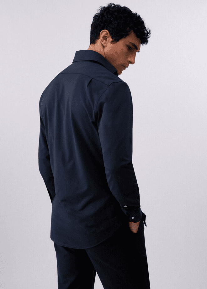 LIU JO camicia in popeline uomo blu scuro - 3