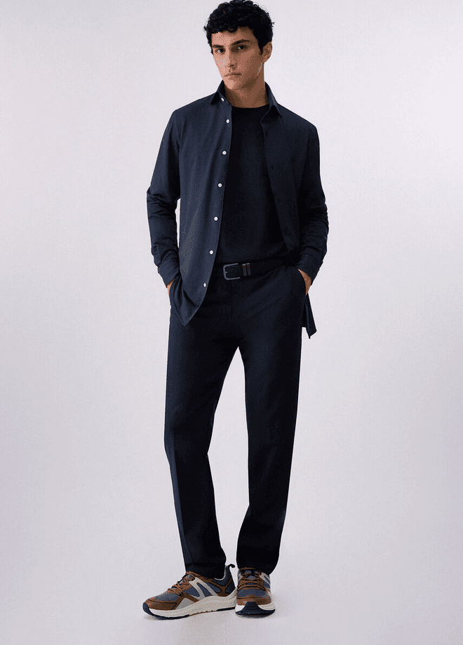 LIU JO camicia in popeline uomo blu scuro - 4