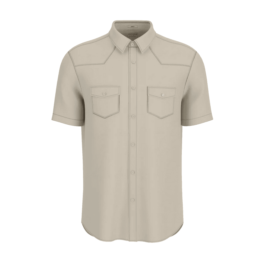 GUESS camicia western uomo beige - 3