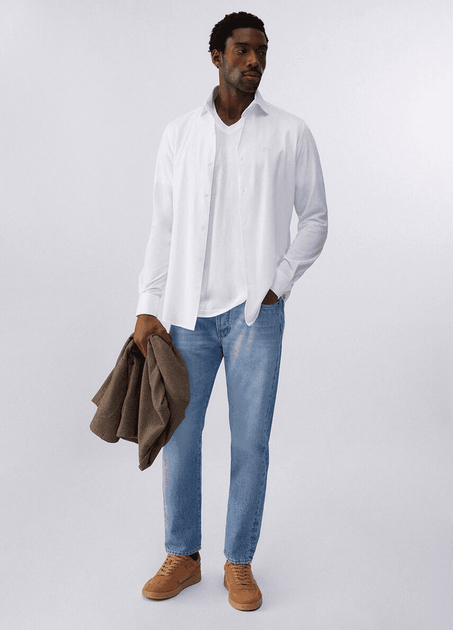 LIU JO camicia in popeline uomo bianco - 4