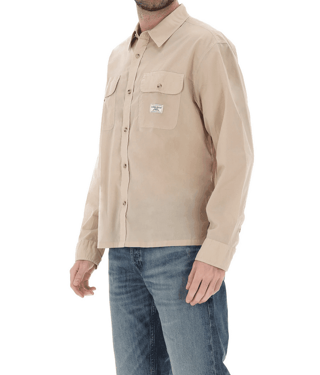 GUESS camicia con patch uomo sabbia - 2