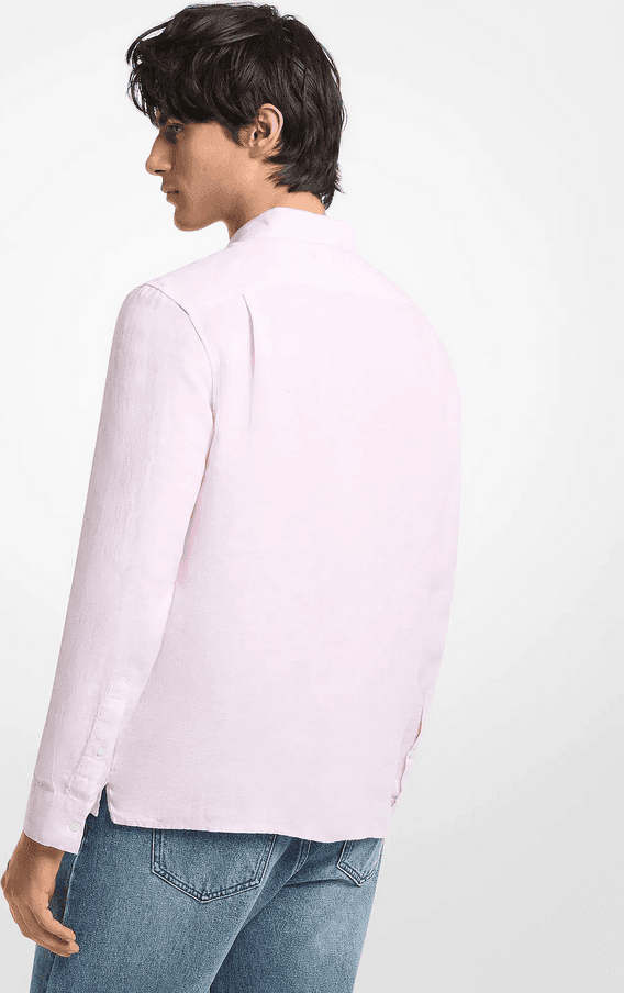 MICHAEL KORS camicia in lino uomo rosa - 2