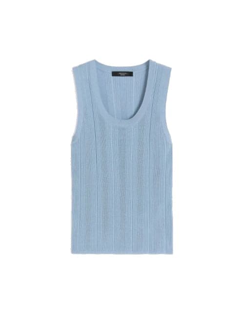 WEEKEND Max Mara maglia smanicata donna azzurro - 3