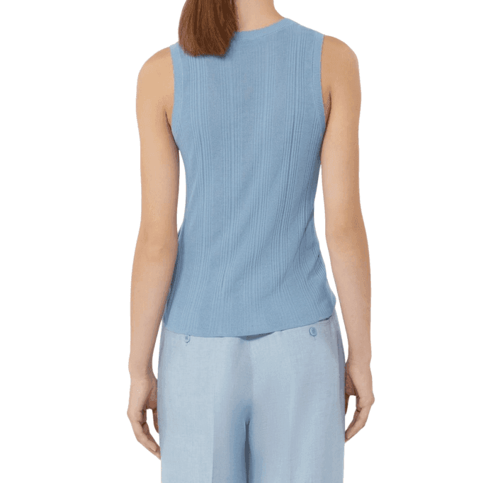 WEEKEND Max Mara maglia smanicata donna azzurro - 2
