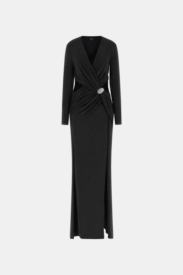 MARCIANO BY GUESS maxi abito asimmetrico donna nero - 5