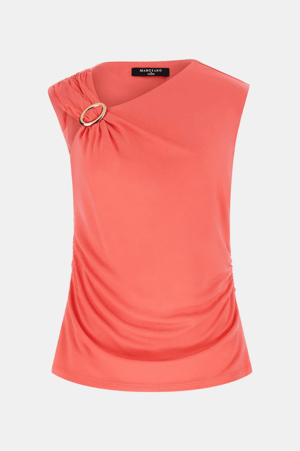 MARCIANO BY GUESS top asimmetrico donna corallo - 5