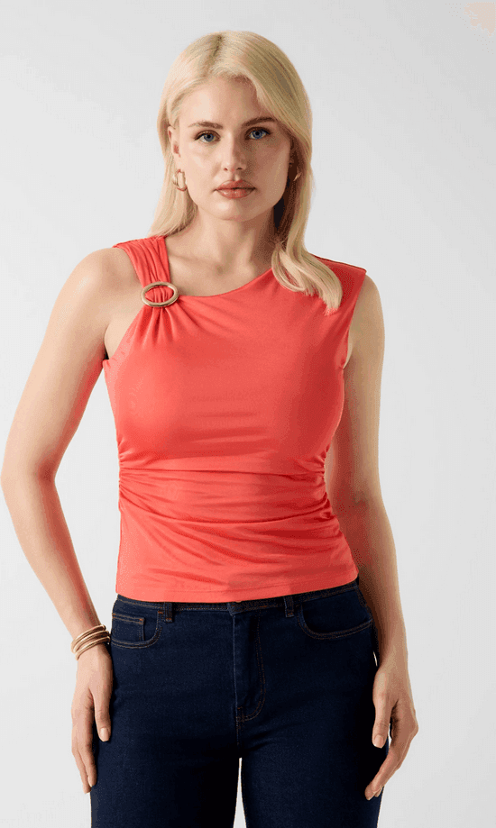 MARCIANO BY GUESS top asimmetrico donna corallo - 2