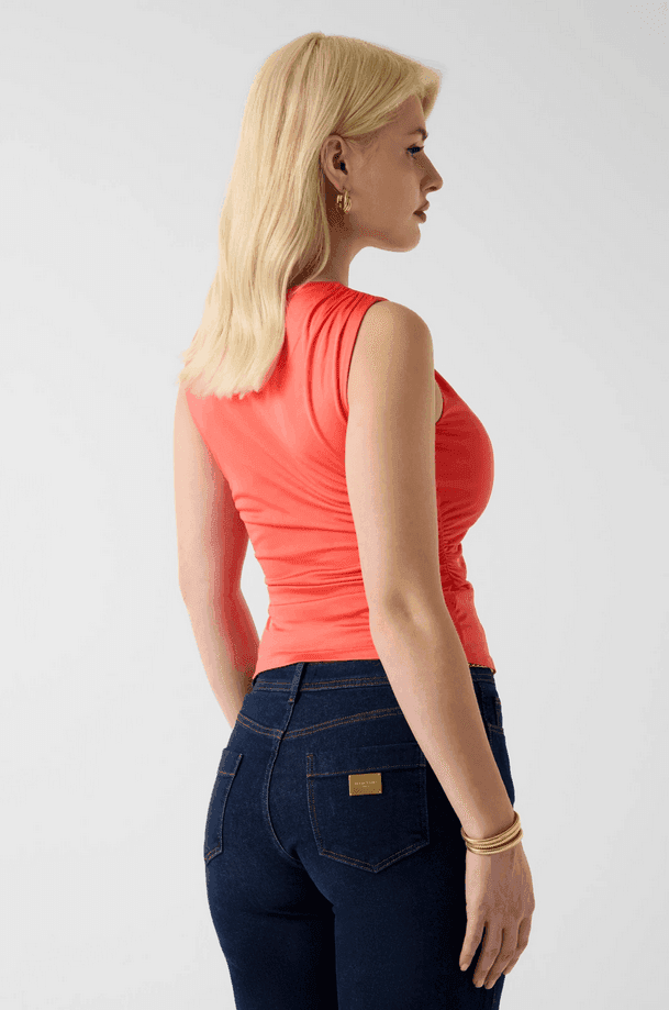 MARCIANO BY GUESS top asimmetrico donna corallo - 3