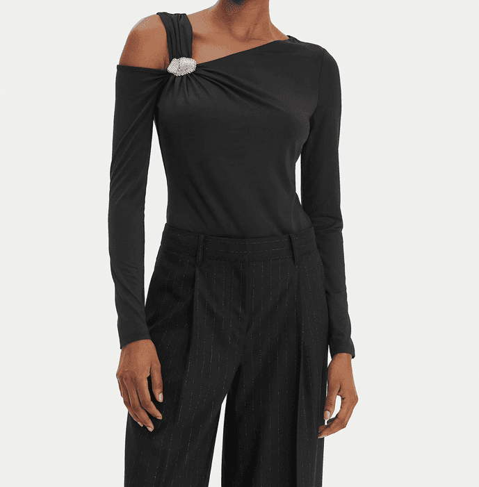 MARCIANO BY GUESS top asimmetrico donna nero - 4