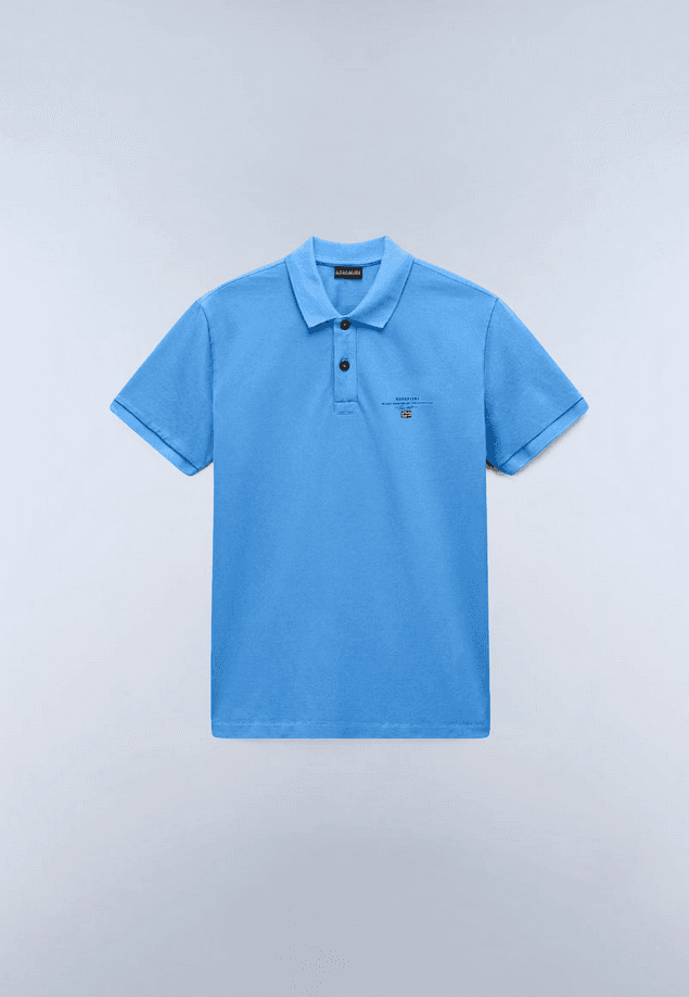 NAPAPIJRI polo elbas in pique uomo azzurro - 5