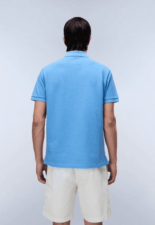 NAPAPIJRI polo elbas in pique uomo azzurro - 4