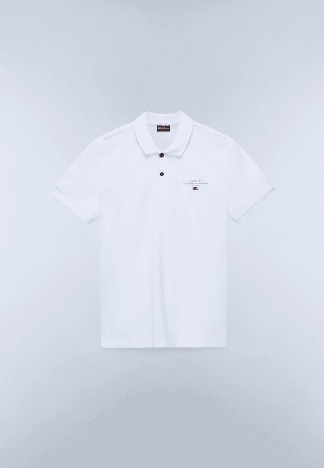 NAPAPIJRI polo elbas in pique uomo bianco - 5