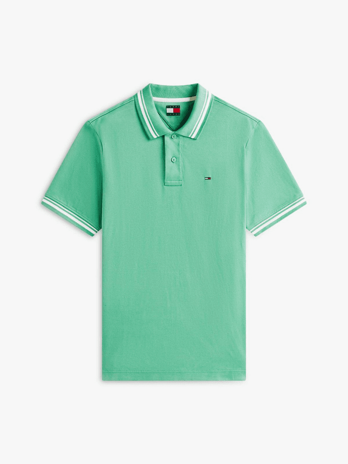 Tommy Hilfiger polo con righe uomo verde - 5