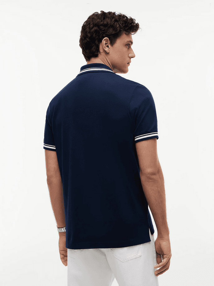 Tommy Hilfiger polo con righe uomo dark blue - 4