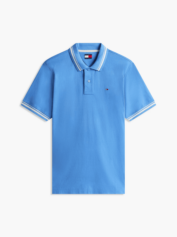 Tommy Hilfiger polo con righe uomo azzurro - 5