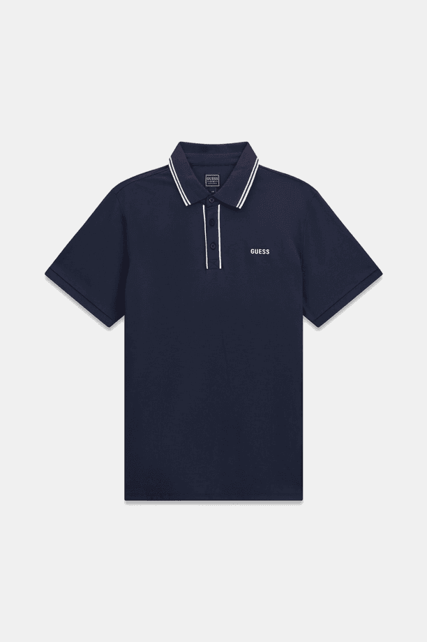 GUESS polo piquet uomo blu scuro - 5