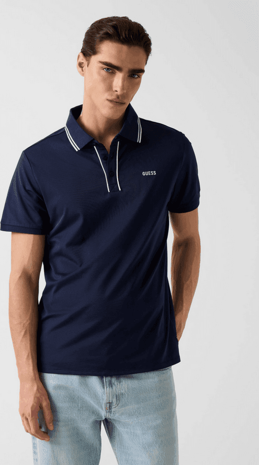 GUESS polo piquet uomo blu scuro - 2