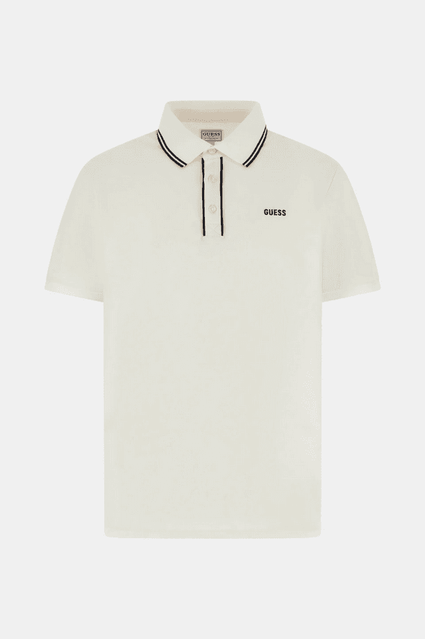 GUESS polo piquet uomo crema - 5