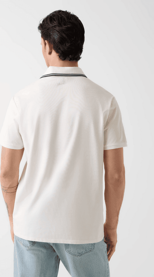 GUESS polo piquet uomo crema - 3