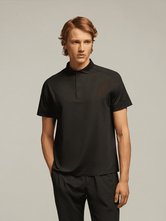 MACRON polo charlie uomo nero - 2