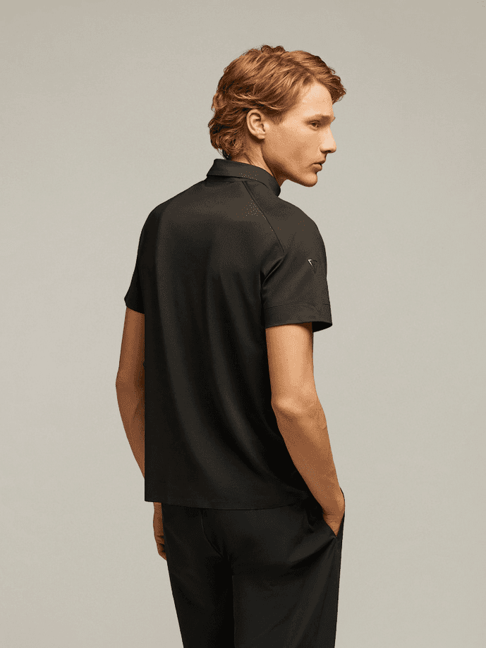 MACRON polo charlie uomo nero - 3