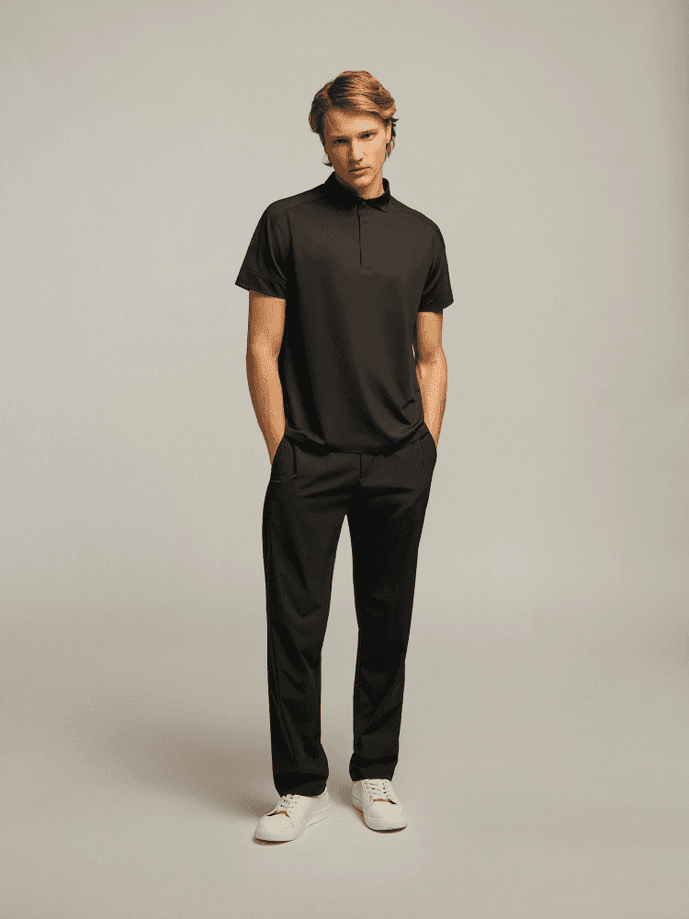 MACRON polo charlie uomo nero - 5