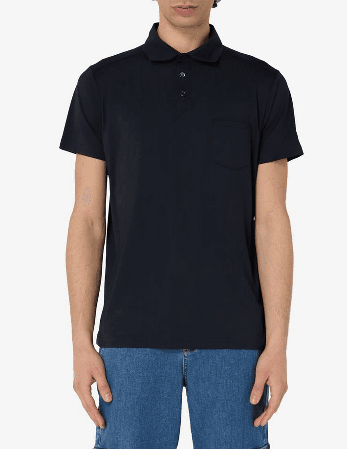 SAVE THE DUCK polo con taschino uomo navy blue - 4