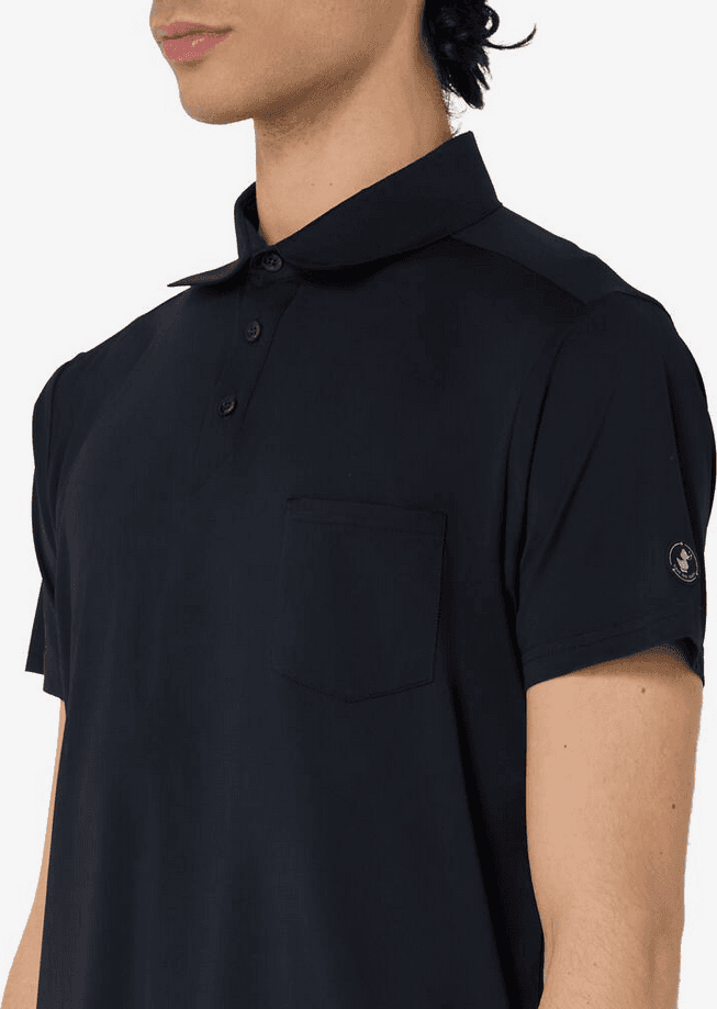 SAVE THE DUCK polo con taschino uomo navy blue - 2