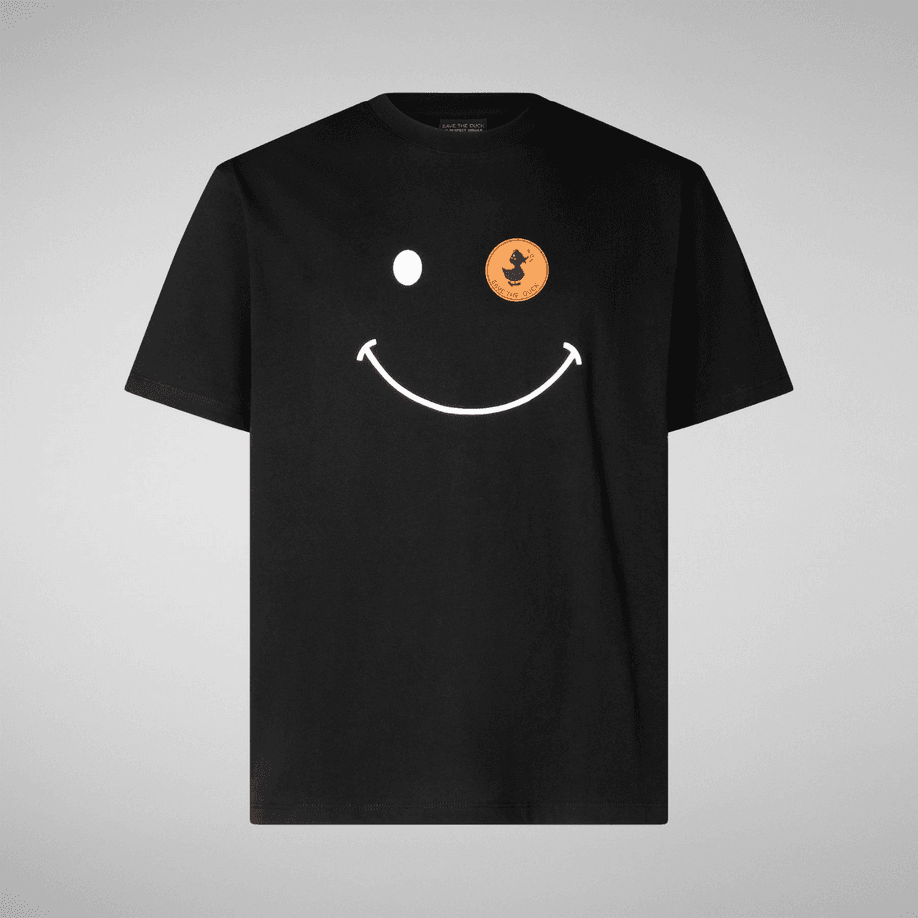 SAVE THE DUCK t-shirt con sorriso uomo nero - 3