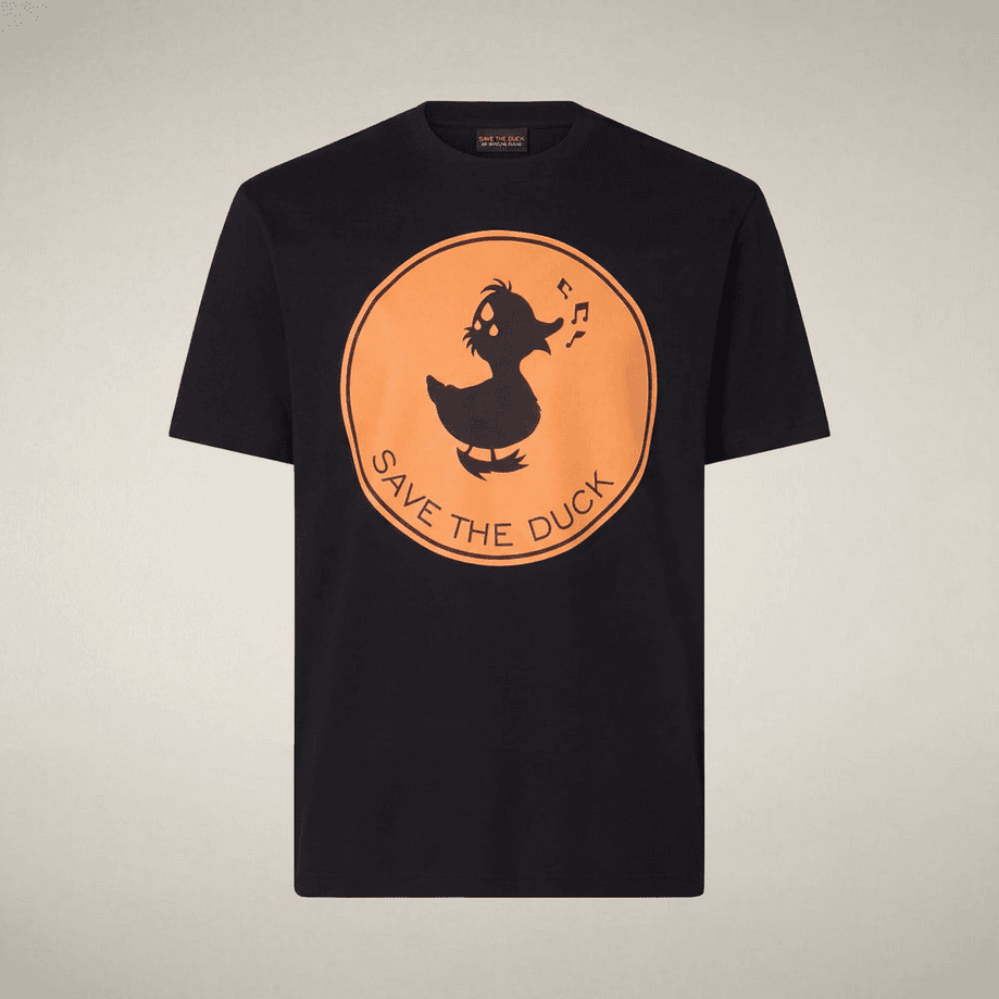 SAVE THE DUCK t-shirt con logo uomo nero - 5