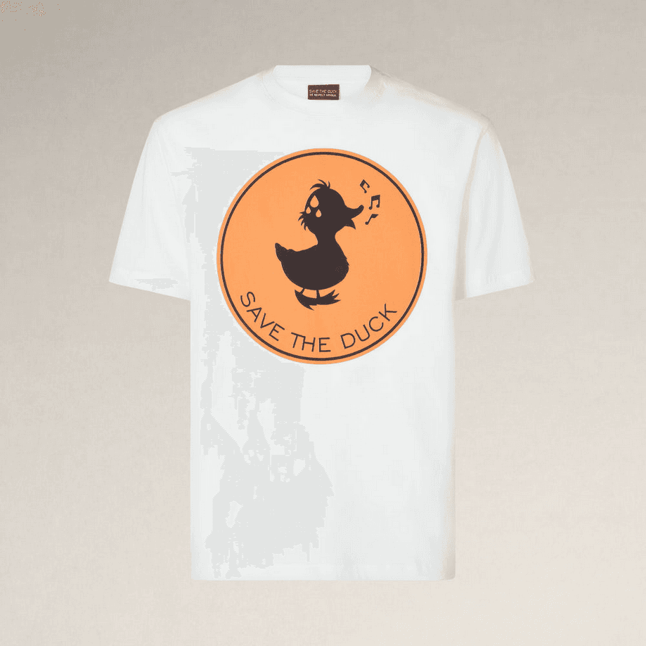 SAVE THE DUCK t-shirt con logo uomo bianco - 5