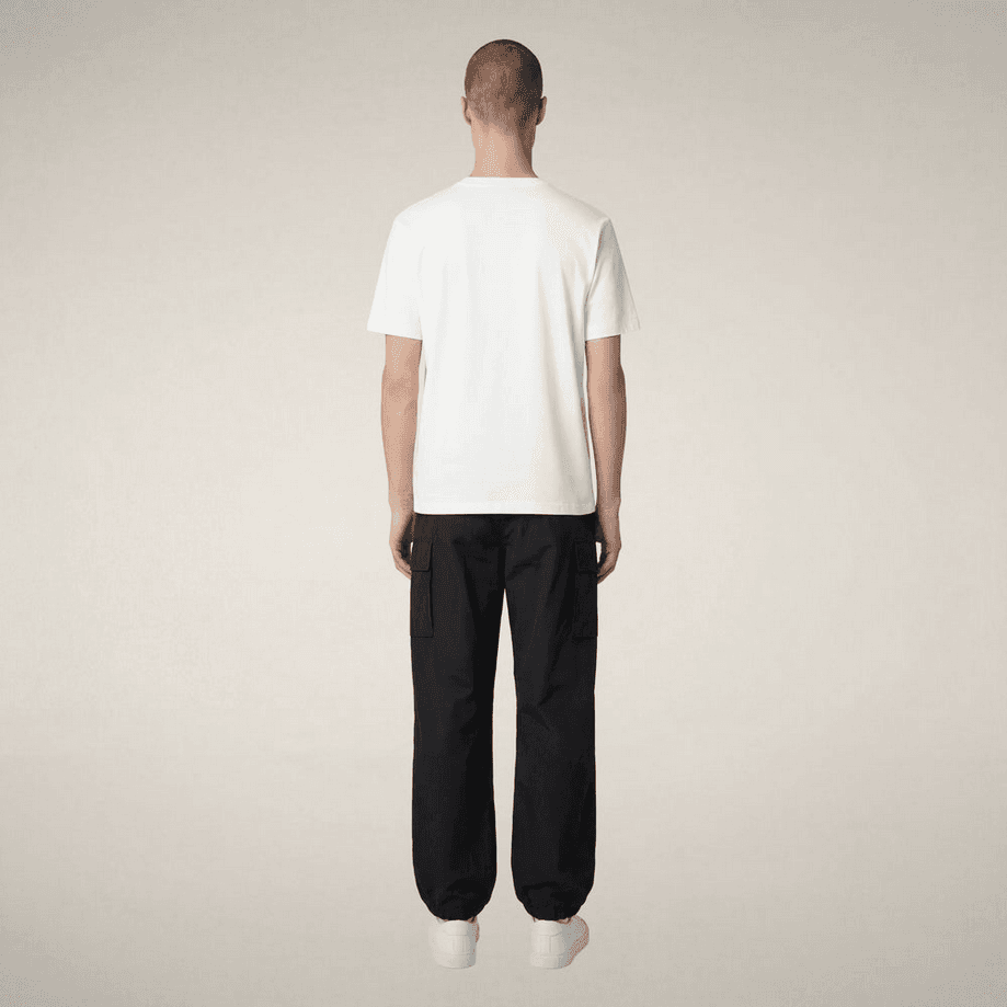 SAVE THE DUCK t-shirt con logo uomo bianco - 4