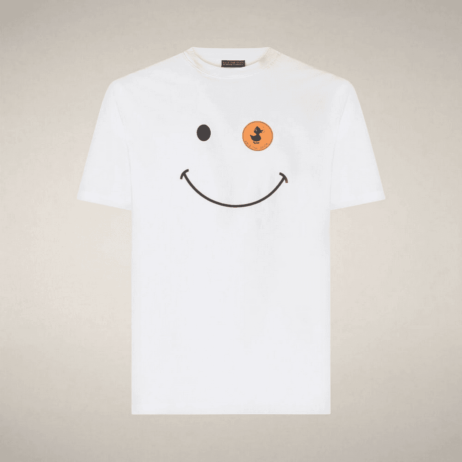SAVE THE DUCK t-shirt con sorriso uomo bianco - 5