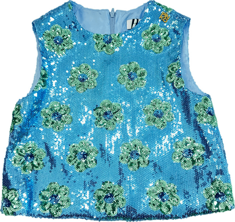 Pinko top bambina azzurro - 2
