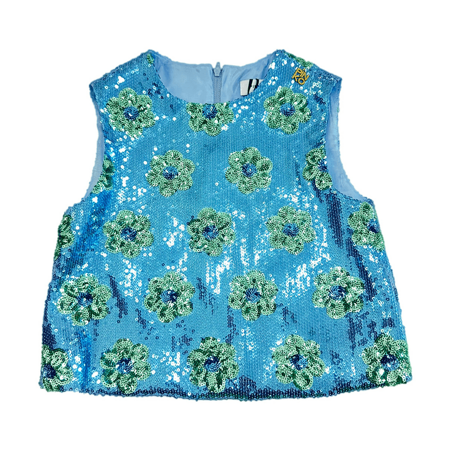 Pinko top bambina azzurro - 2