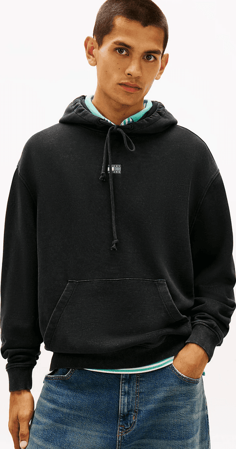 Tommy Hilfiger felpa con cappuccio uomo nero - 2