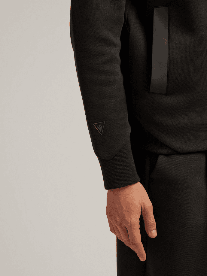 MACRON felpa tommy uomo nero - 5