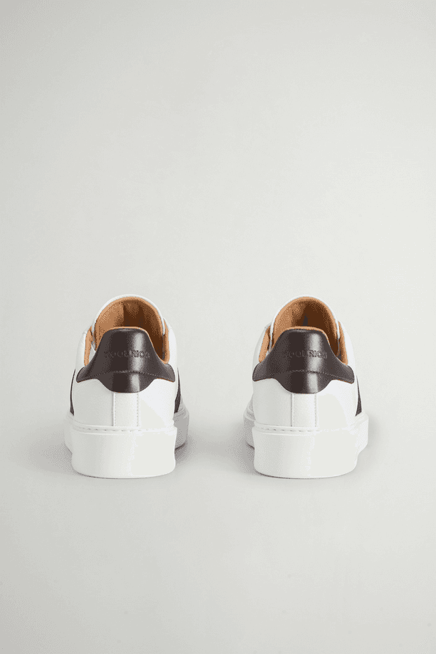 Woolrich scarpe classic court band uomo bianco-blu - 5