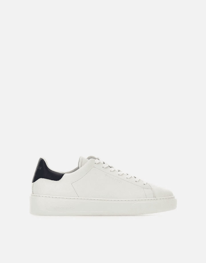 Woolrich scarpe classic court uomo bianco-blu - 7