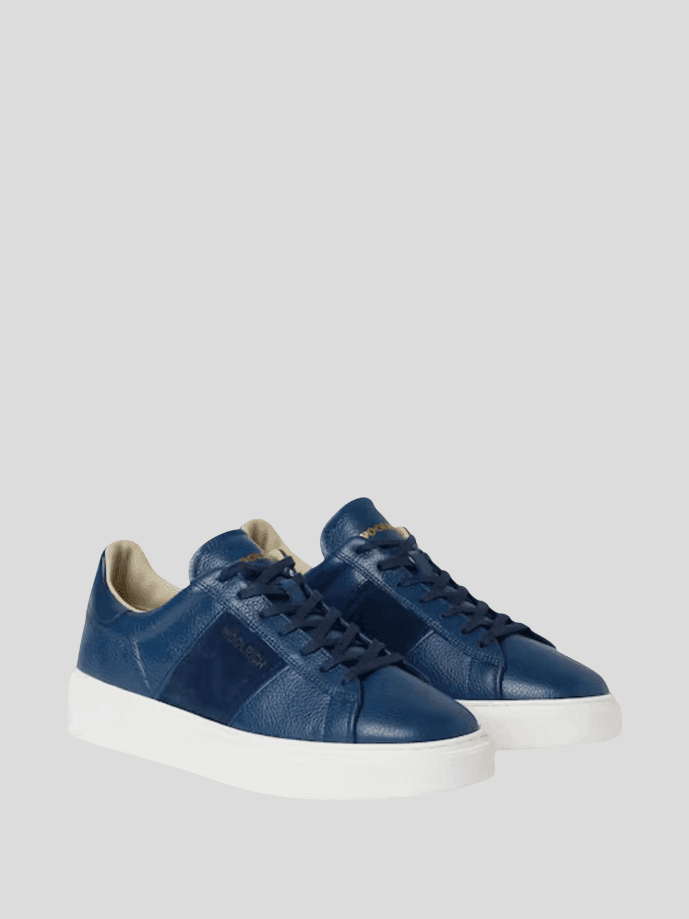 Woolrich scarpe classic court band uomo blu - 2