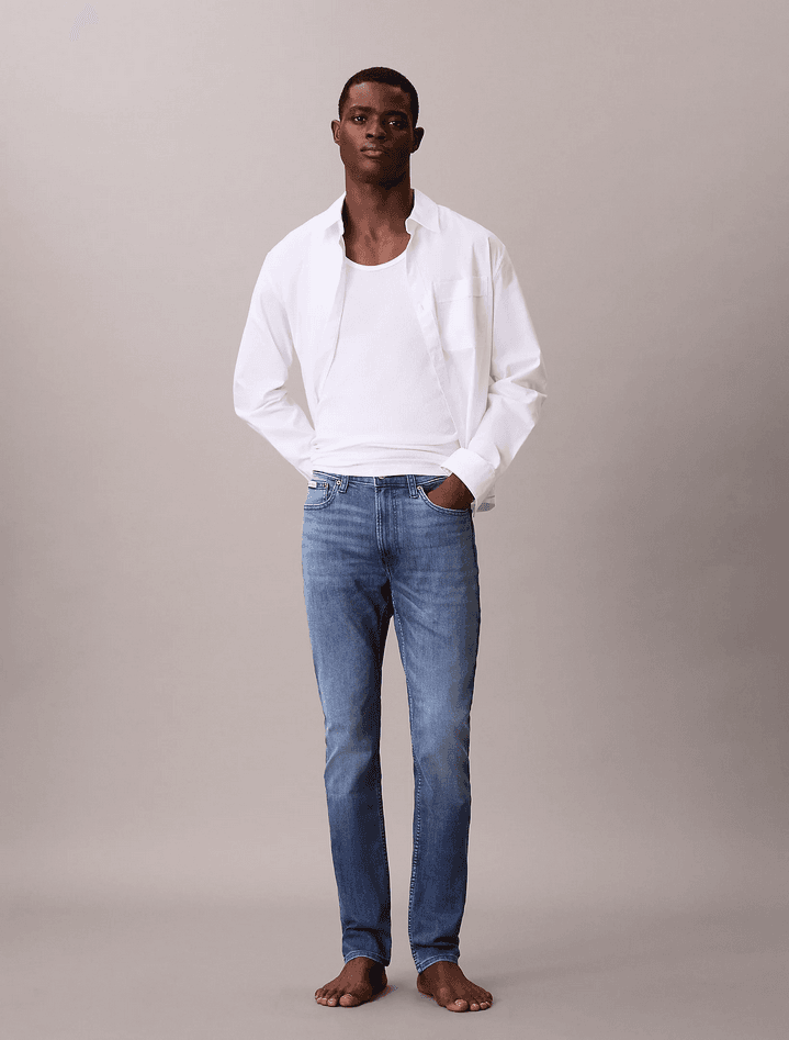 calvin klein jeans skinny uomo blue - 6