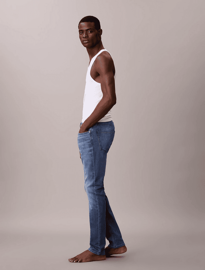 calvin klein jeans skinny uomo blue - 2