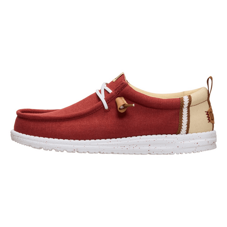 HEY DUDE scarpe wally summer linen uomo burnt red - 6