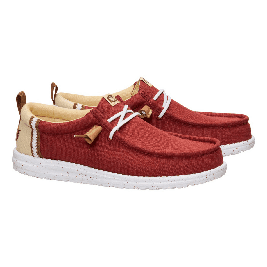 HEY DUDE scarpe wally summer linen uomo burnt red - 2