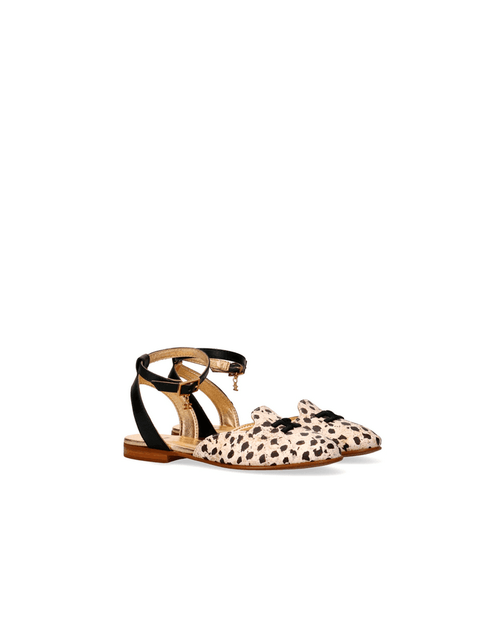 ELISABETTA FRANCHI ballerine bambina beige-nero - 2
