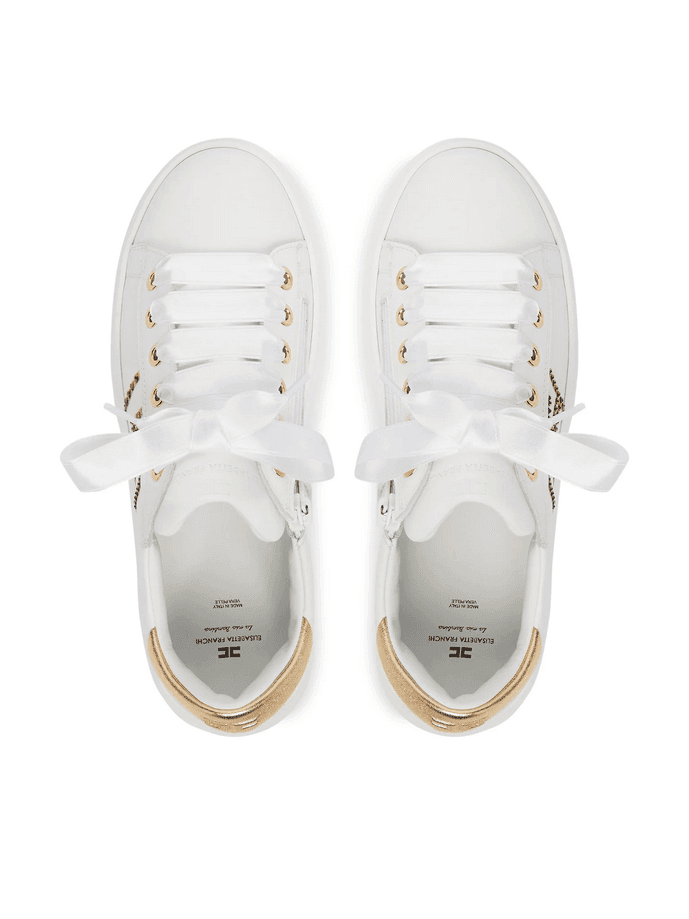 ELISABETTA FRANCHI scarpe bambina bianco-oro - 4